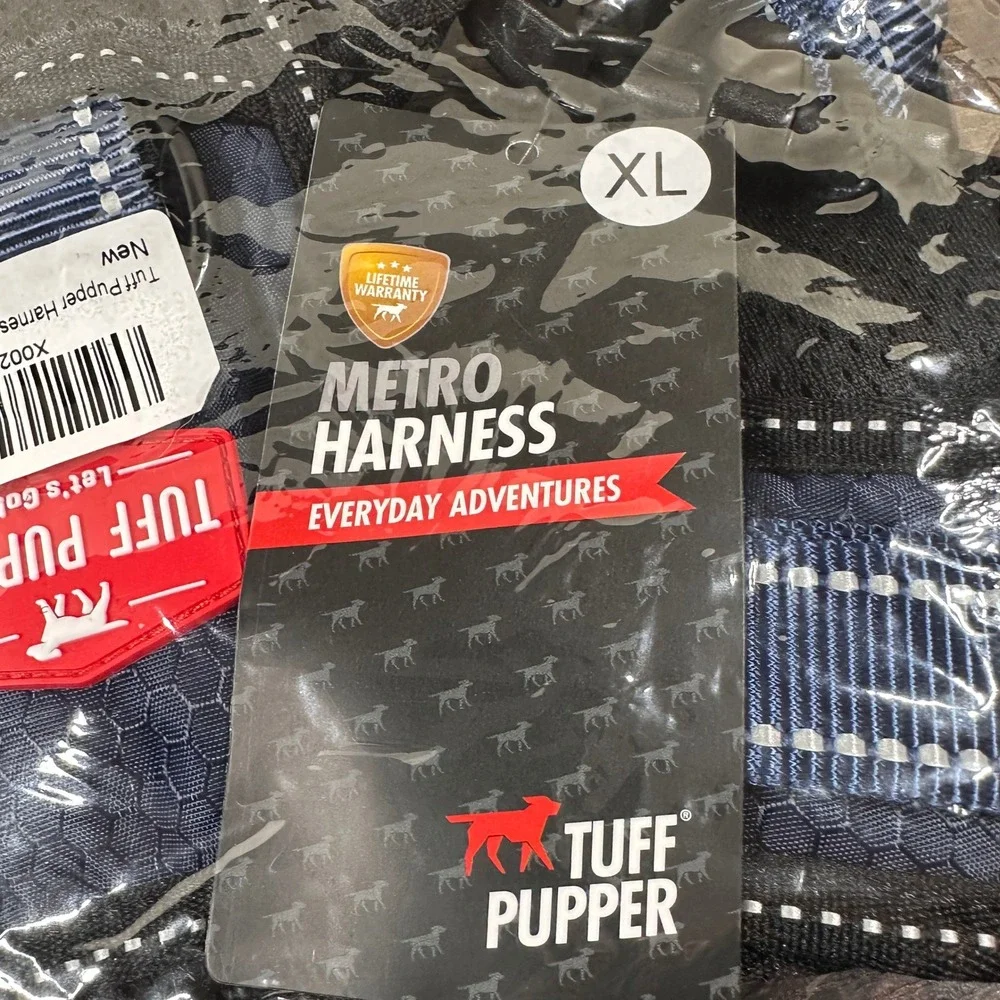 NEW‎ XL Tuff Pupper Metro Harness Blue Reflective Padded Dog Vest Gear Outdoor
